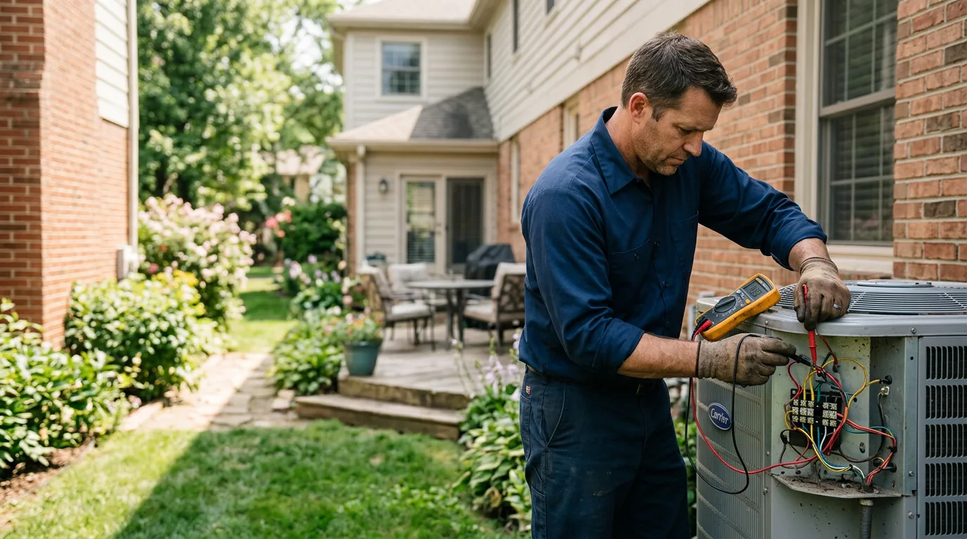 HVAC technician working near Boonville, IN